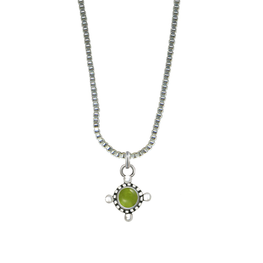 Sterling Silver Little Peridot Pendant Necklace